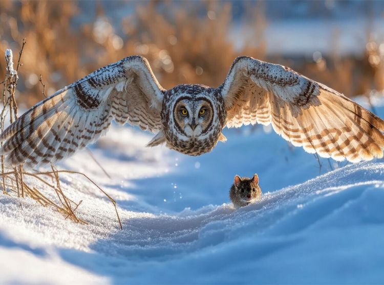 Produktbild: CALVENDO Puzzle Eine Sumpfohreule gleitet durch den Winter | 2000 Teile Lege-Gr&ouml;&szlig;e 90x67cm Foto-Puzzle f&uuml;r gl&uuml;ckliche Stunden