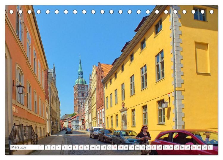 Produktbild: Hansestadt Stralsund - Ein Sommertag an der Ostseek&uuml;ste Vorpommerns (Tischkalender 2026 DIN A5 quer), CALVENDO Monatskalender
