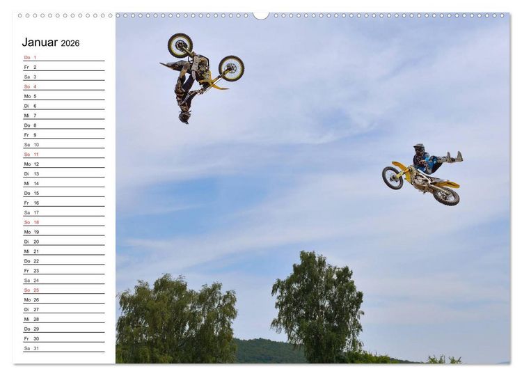 Produktbild: Motocross - Terminplaner (hochwertiger Premium Wandkalender 2026 DIN A2 quer), Kunstdruck in Hochglanz