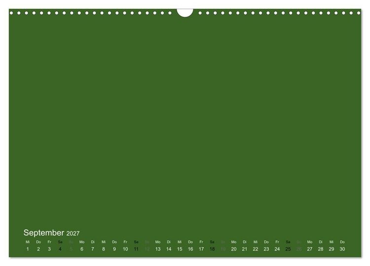 Produktbild: Bastelkalender - dunkel Gr&uuml;n (Wandkalender 2027 DIN A3 quer), CALVENDO Monatskalender