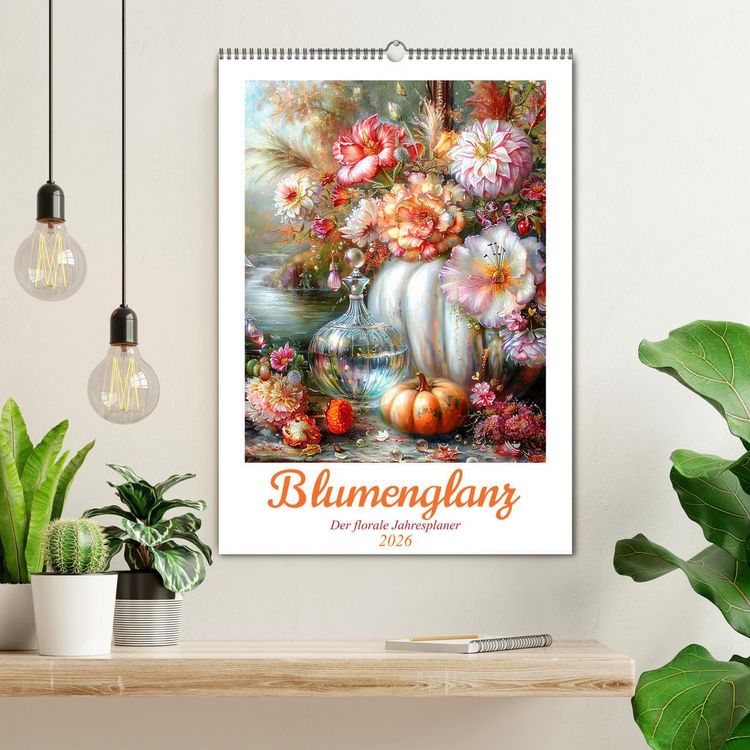 Produktbild: Blumenglanz (Wandkalender 2026 DIN A2 hoch), CALVENDO Monatskalender