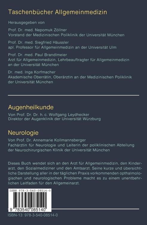 Produktbild: Augenheilkunde Neurologie