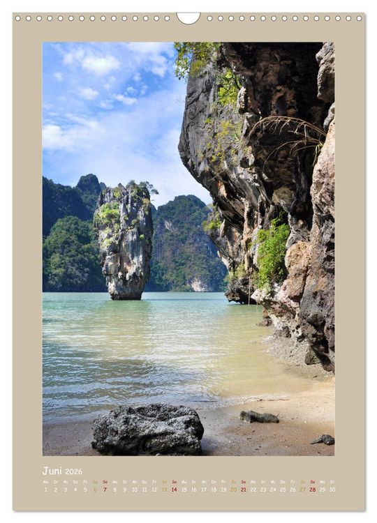 Produktbild: Erlebe mit mir das sonnige Thailand (Wandkalender 2026 DIN A3 hoch), CALVENDO Monatskalender