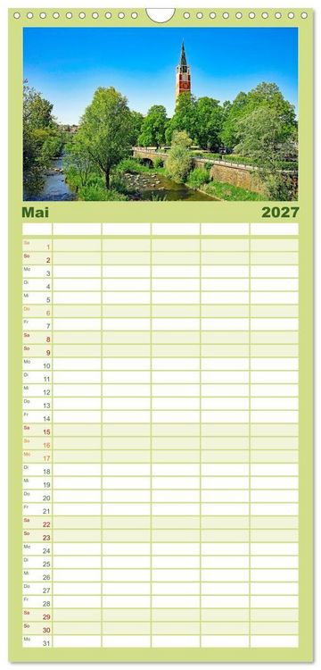 Produktbild: Familienplaner 2027 - So sch&ouml;n ist Pforzheim mit 5 Spalten (Wandkalender, 21 x 45 cm) CALVENDO