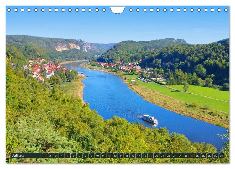 Produktbild: Die Sch&ouml;nheit der S&auml;chsischen Schweiz (Wandkalender 2026 DIN A4 quer), CALVENDO Monatskalender