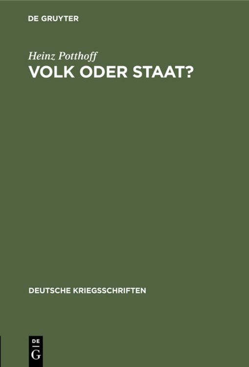 Produktbild: Volk oder Staat?