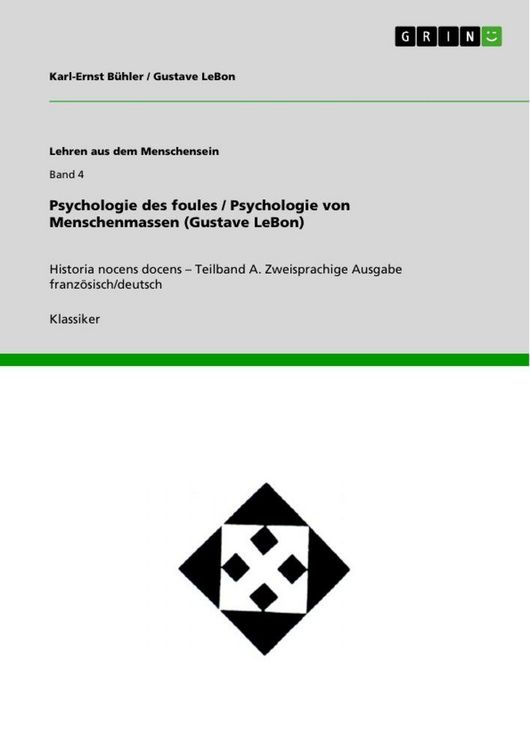 Produktbild: Psychologie des foules / Psychologie von Menschenmassen (Gustave LeBon)