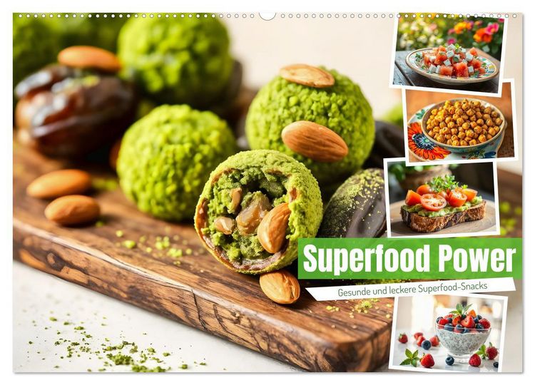 Produktbild: Superfood Power - Gesunde und leckere Superfood-Snacks (Wandkalender 2026 DIN A2 quer), CALVENDO Monatskalender