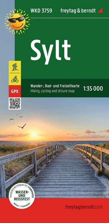 Produktbild: Sylt, Wander-, Rad- und Freizeitkarte 1:35.000, freytag & berndt, WKD 3759