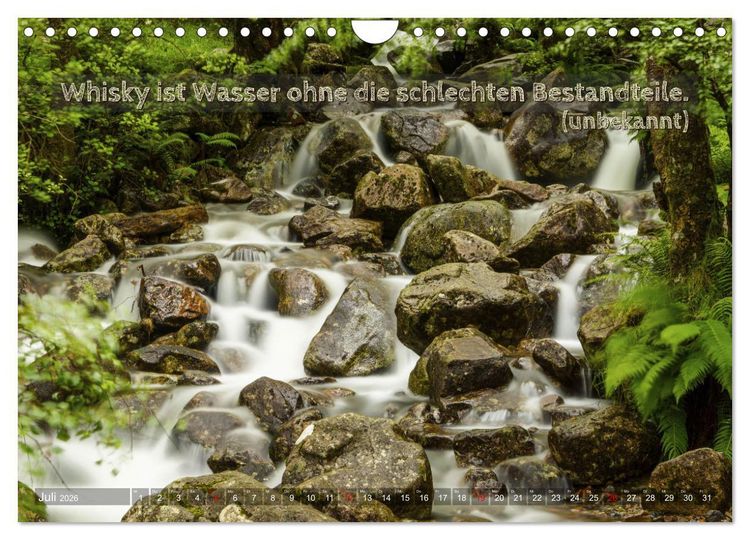 Produktbild: Whisky-Spr&uuml;che (Wandkalender 2026 DIN A4 quer), CALVENDO Monatskalender