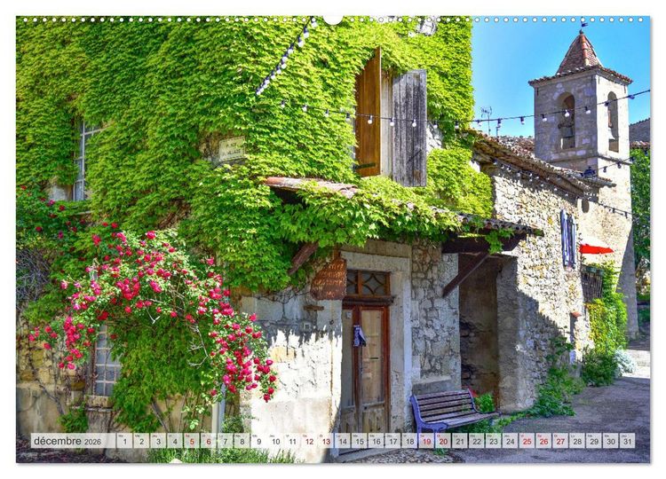 Produktbild: Les villages perch&eacute;s de Provence (Calendrier mural 2026 DIN A2 vertical) calendrier de bureau