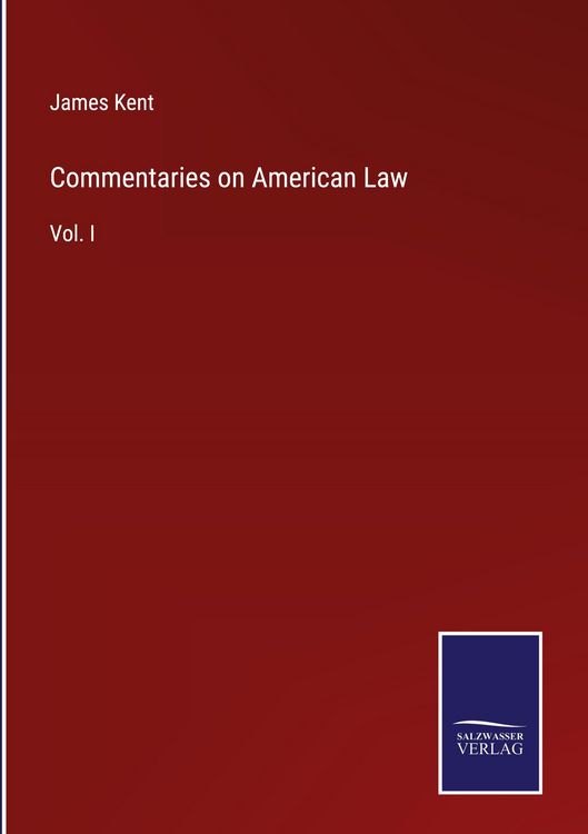 Produktbild: Commentaries on American Law