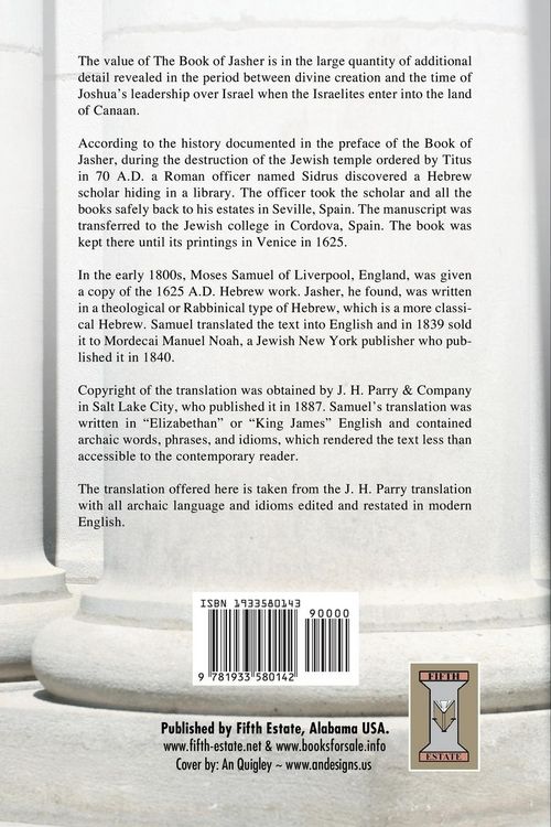 Produktbild: The Book of Jasher - The J. H. Parry Text in Modern English