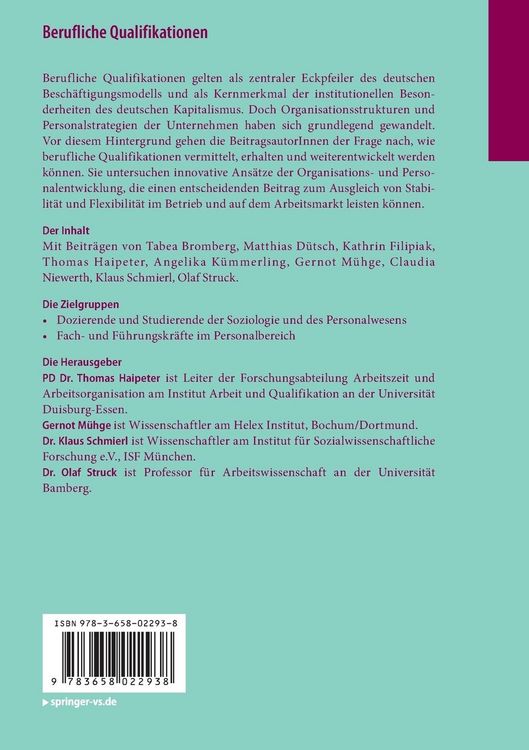 Produktbild: Berufliche Qualifikationen