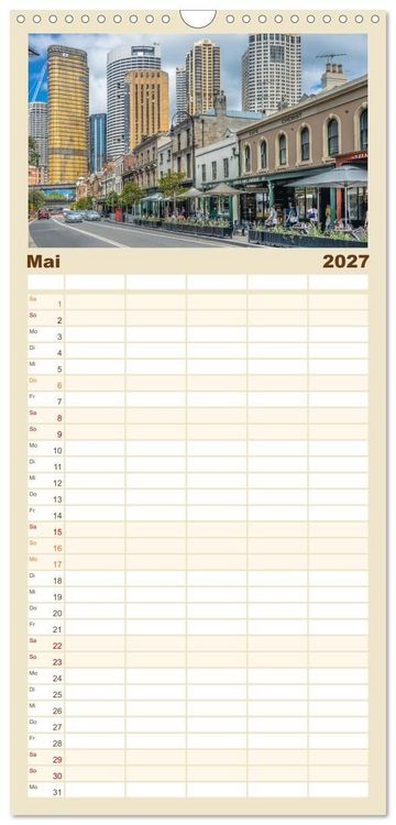Produktbild: Familienplaner 2027 - Sydney - Pulsierendes Herz Australiens mit 5 Spalten (Wandkalender, 21 x 45 cm) CALVENDO