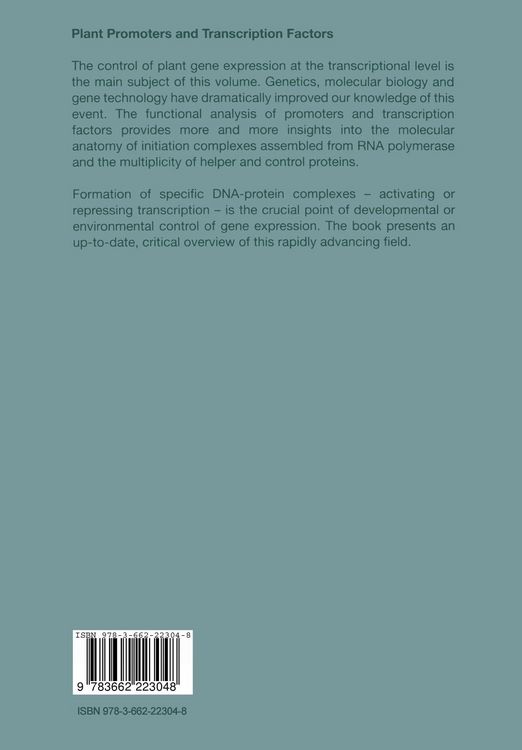 Produktbild: Plant Promoters and Transcription Factors