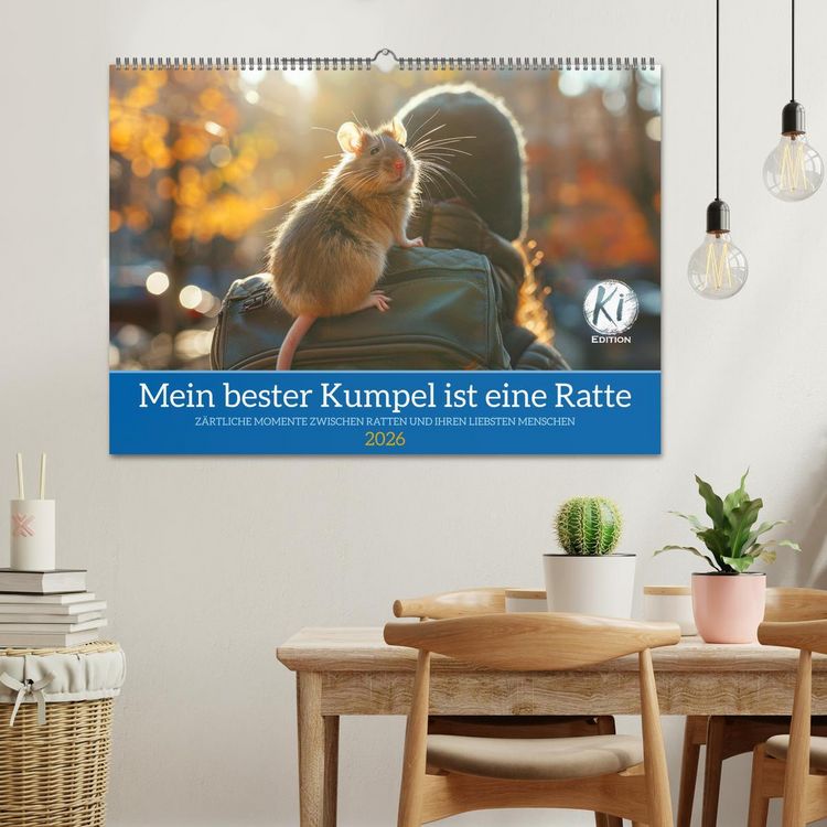 Produktbild: Mein bester Kumpel ist eine Ratte (Wandkalender 2026 DIN A2 quer), CALVENDO Monatskalender