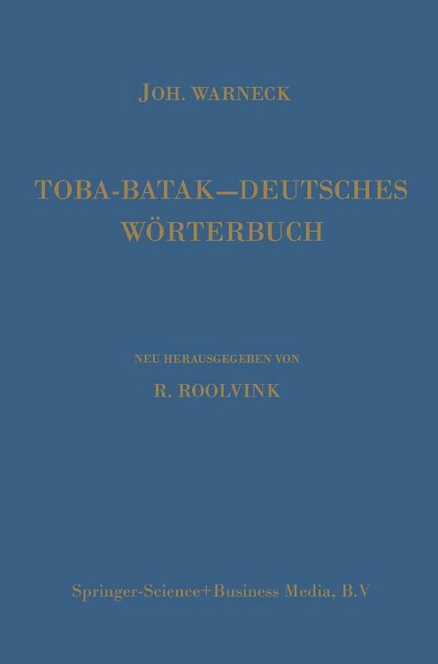 Produktbild: Toba-Batak-Deutsches W&ouml;rterbuch