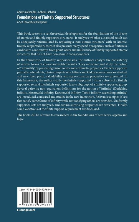 Produktbild: Foundations of Finitely Supported Structures