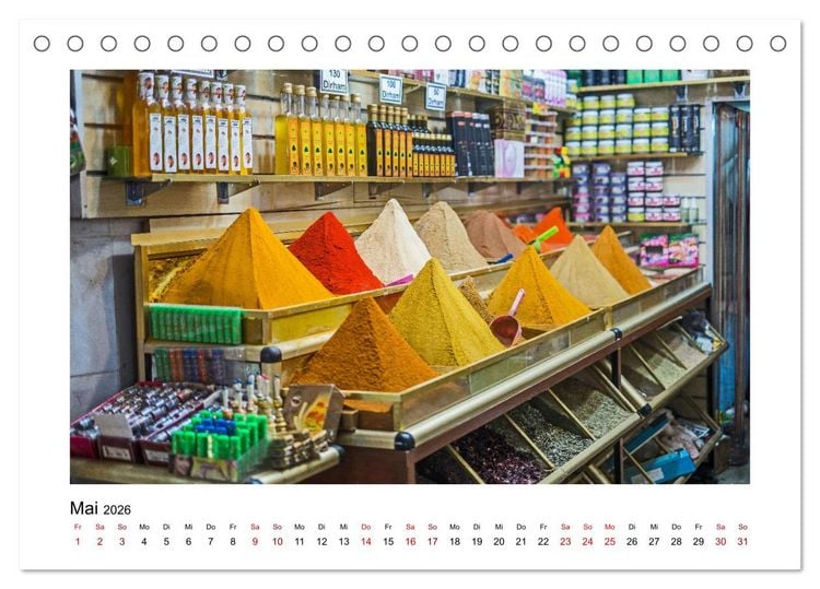 Produktbild: Marokko - Farbenfrohe M&auml;rkte (Tischkalender 2026 DIN A5 quer), CALVENDO Monatskalender