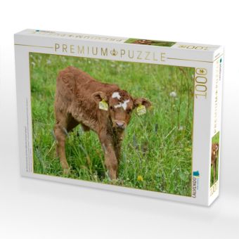 Produktbild: CALVENDO Puzzle Der Ohrschmuck des zierlichen K&auml;lbchens ist etwas "pomp&ouml;s" | 1000 Teile Lege-Gr&ouml;&szlig;e 64x48cm Foto-Puzzle f&uuml;r gl&uuml;ckliche Stunden