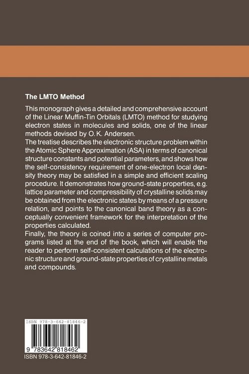 Produktbild: The LMTO Method