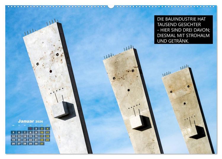 Produktbild: Humor in der Bauindustrie (Wandkalender 2026 DIN A2 quer), CALVENDO Monatskalender