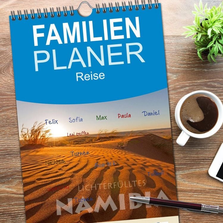 Produktbild: Familienplaner 2026 - Lichterf&uuml;lltes Namibia mit 5 Spalten (Wandkalender, 21 x 45 cm) CALVENDO