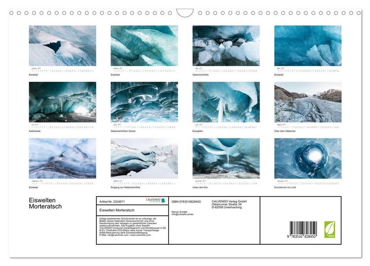 Produktbild: Eiswelten Morteratsch (Wandkalender 2027 DIN A3 quer), CALVENDO Monatskalender