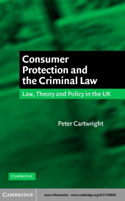 Produktbild: Consumer Protection and the Criminal Law