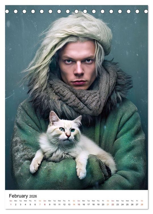 Produktbild: Meow and Forever (Desk Calendar 2026 DIN A5 portrait), CALVENDO 12 Month DeskCalendar