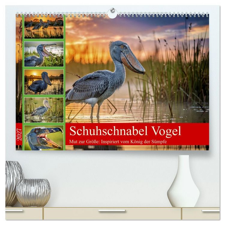 Produktbild: Schuhschnabel Vogel (hochwertiger Premium Wandkalender 2027 DIN A2 quer), Kunstdruck in Hochglanz
