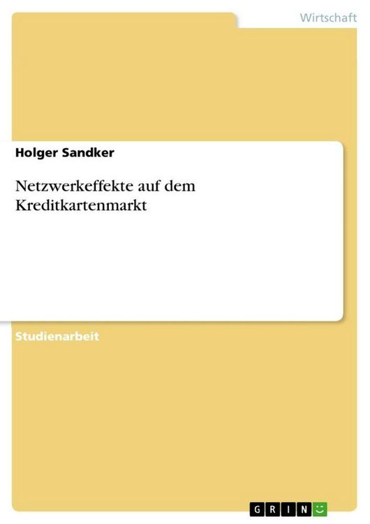 Produktbild: Netzwerkeffekte auf dem Kreditkartenmarkt