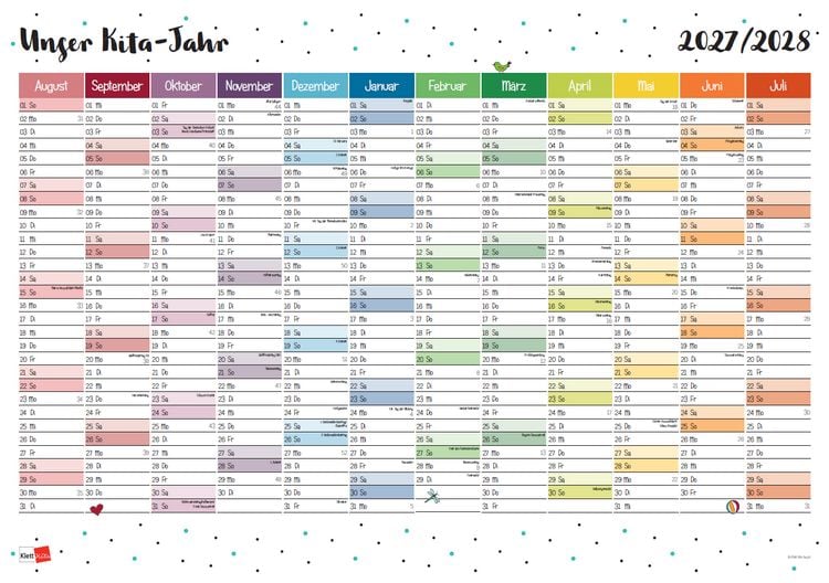 Produktbild: Wandkalender: Unser Kita-Jahr 2027/28