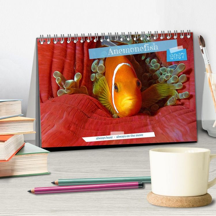 Produktbild: Anemonefish - always busy - always on the move (Desk Calendar 2027 DIN A5 landscape), CALVENDO 12 Month DeskCalendar