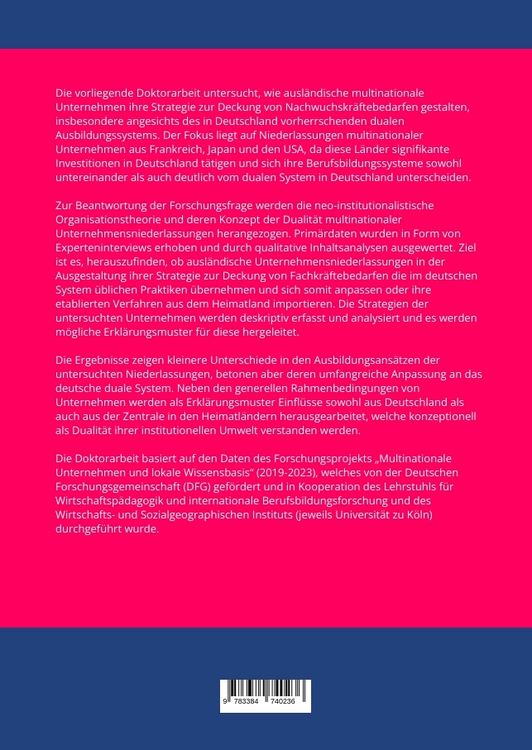Produktbild: Strategien zur Deckung von Fachkr&auml;ftebedarfen in Niederlassungen ausl&auml;ndischer multinationaler Unternehmen in Deutschland