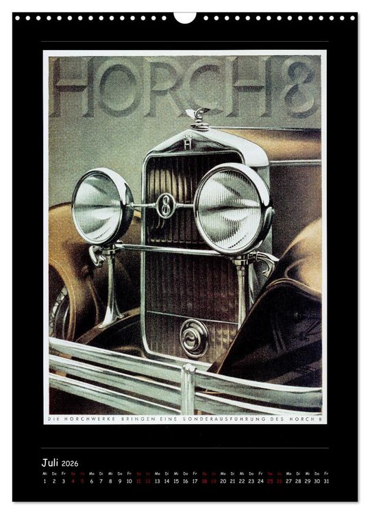 Produktbild: Historische Automobilplakate (Wandkalender 2026 DIN A3 hoch), CALVENDO Monatskalender