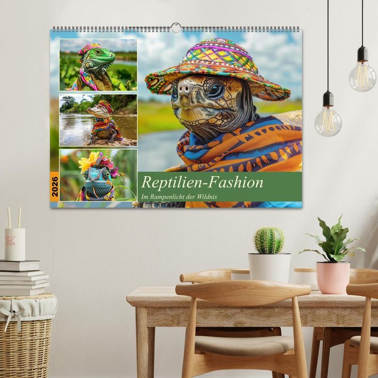 Produktbild: Reptilien-Fashion. Im Rampenlicht der Wildnis (Wandkalender 2026 DIN A2 quer), CALVENDO Monatskalender