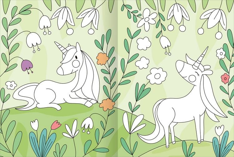 Produktbild: Mein gro&szlig;es buntes Malbuch &ndash; Einh&ouml;rner