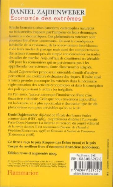 Produktbild: Economie des extr&ecirc;mes : krachs, catastrophes et in&eacute;galit&eacute;s