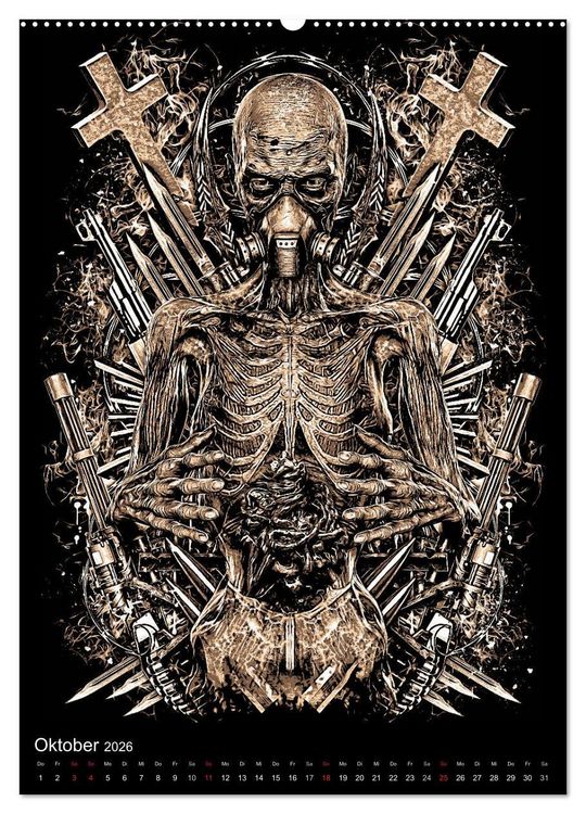 Produktbild: BLOODBOY/FEAR ILLUSTRATION (hochwertiger Premium Wandkalender 2026 DIN A2 hoch), Kunstdruck in Hochglanz