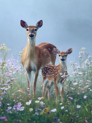 Produktbild: CALVENDO Puzzle Zart wie der Morgenwind, das Rehkitz tanzt durch den Juni | 1000 Teile Lege-Gr&ouml;&szlig;e 64x48cm Foto-Puzzle f&uuml;r gl&uuml;ckliche Stunden