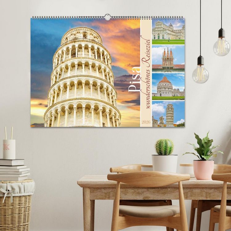 Produktbild: Pisa - wundersch&ouml;nes Reiseziel (Wandkalender 2026 DIN A2 quer), CALVENDO Monatskalender