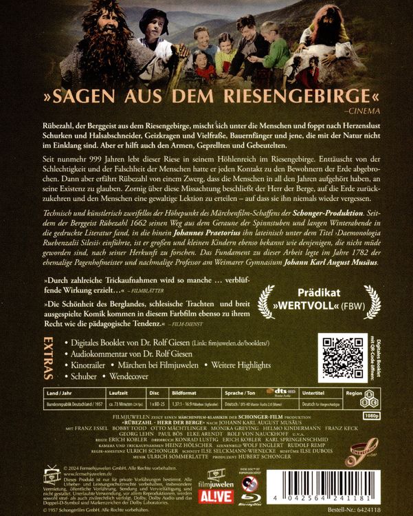 Produktbild: R&uuml;bezahl - Herr der Berge (1957) (Filmjuwelen / Schongerfilm-M&auml;rchen)