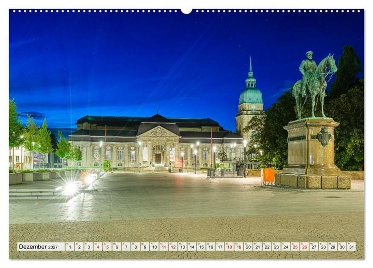 Produktbild: Ein Blick auf Darmstadt in Farbe (Wandkalender 2027 DIN A2 quer), CALVENDO Monatskalender
