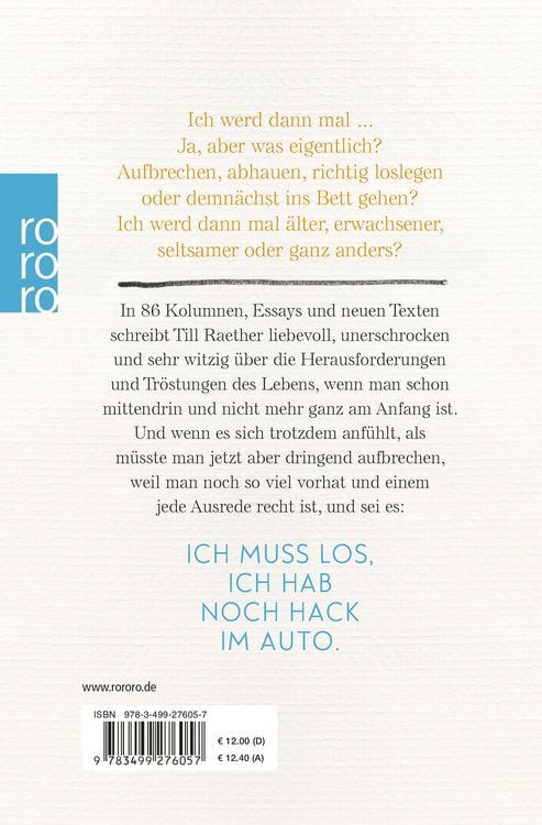 Produktbild: Ich werd dann mal ...