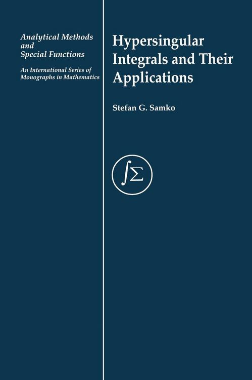 Produktbild: Hypersingular Integrals and Their Applications