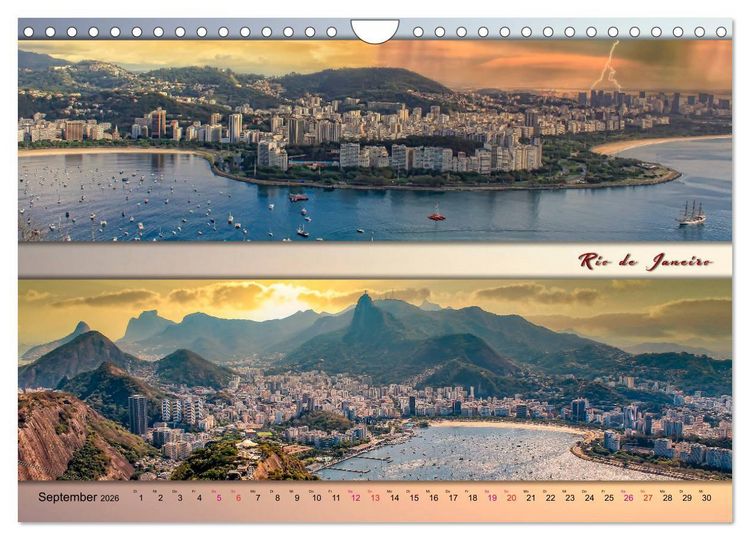 Produktbild: Faszinierende St&auml;dte, Panoramen (Wandkalender 2026 DIN A4 quer), CALVENDO Monatskalender