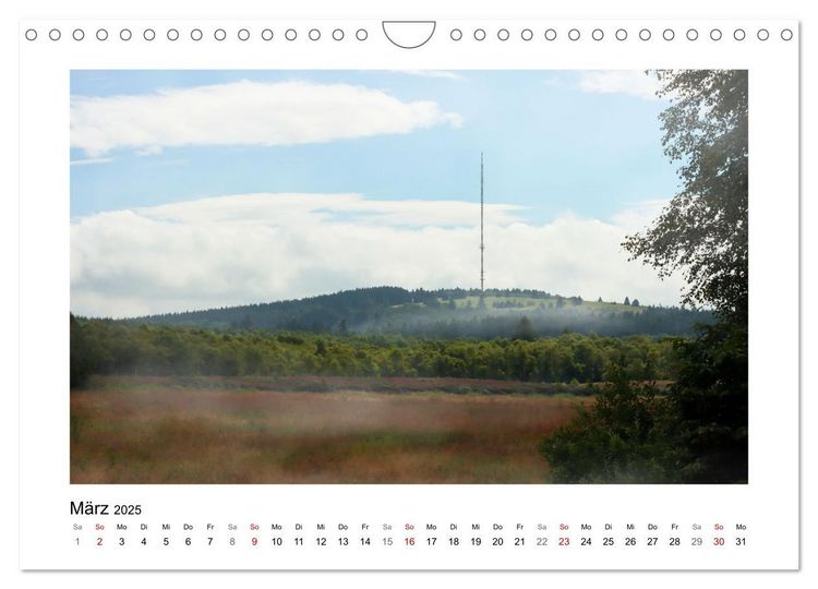 Rotes und Schwarzes Moor (Wandkalender 2025 DIN A4 quer), CALVENDO Monatskalender