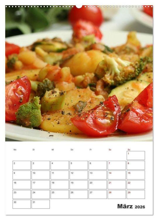 Produktbild: Leckeres mit Tomate (hochwertiger Premium Wandkalender 2026 DIN A2 hoch), Kunstdruck in Hochglanz